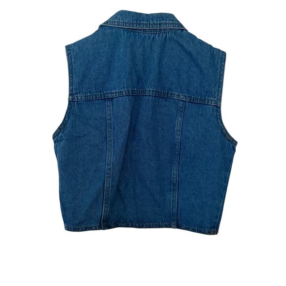 Rampage R Wear Vintage Denim Button Sleeveless Vest 90s Woman Junior Size 5 - Picture 2 of 8